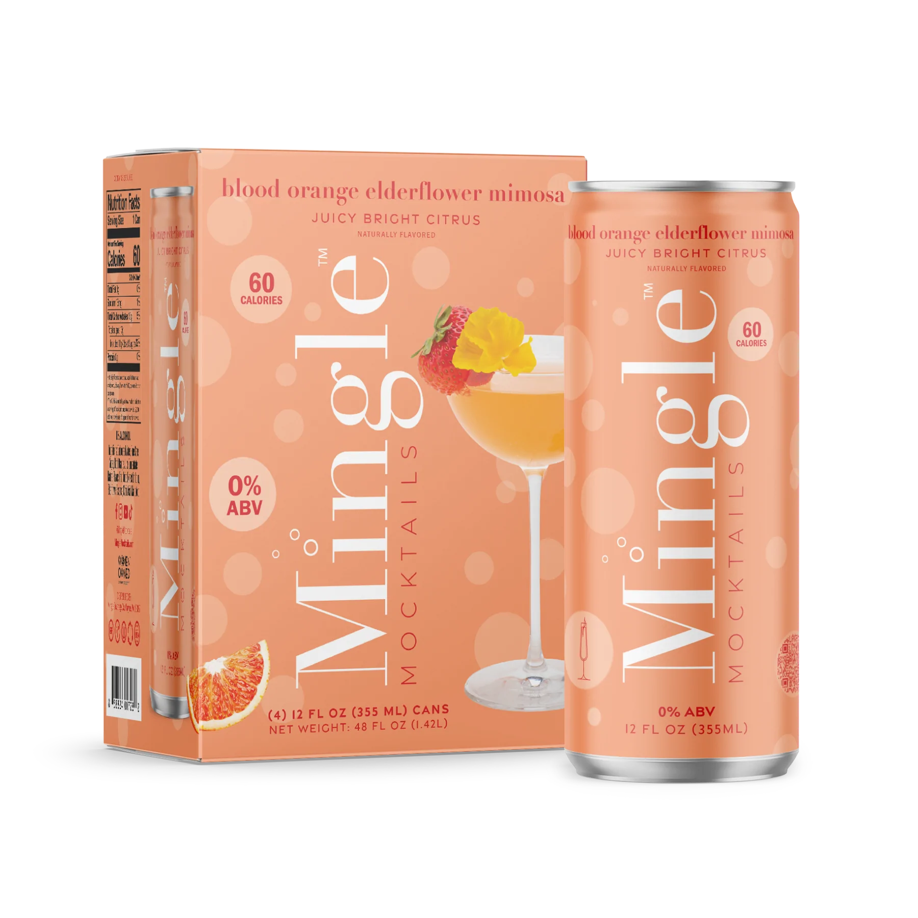 Mingle Mocktails Blood Orange Elderflower Mimosa | The Open Road